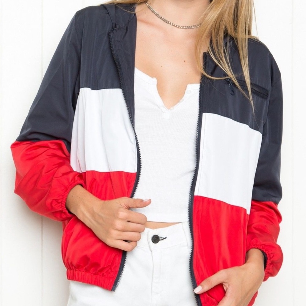 Brandy Melville Red, White, & Blue Windbreaker